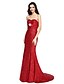 cheap Evening Dresses-Mermaid / Trumpet Sweetheart Neckline Court Train Sequined Sparkle &amp; Shine Formal Evening Dress with Crystal Brooch / Ruched by TS Couture®