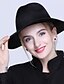 رخيصةأون قبعات نسائية-الخريف الشتاء أسود قبعة الدلو لون سادة للجنسين صوف,عتيق