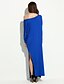 cheap Maxi Dresses-Women&#039;s Casual / Daily Simple Maxi Loose Dress - Solid Colored Split Off Shoulder All Seasons Cotton Gray Blue Khaki