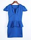 cheap Women&#039;s Dresses-Women&#039;s Cute Cotton Bodycon Dress - Solid Colored Ruffle