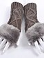 cheap Women&#039;s Gloves-Women&#039;s Wrist Length Half Finger Gloves - Patchwork / Winter