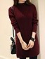 cheap Women&#039;s Sweaters-Women&#039;s Going out / Casual / Daily Simple Long Sleeve Long Pullover - Solid Colored Turtleneck / Fall / Winter