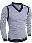 זול חולצות לגברים-קולור בלוק צווארון V פשוטה יום יומי\קז&#039;ואל חולצה גברים אורך חצי שרוול אחרים