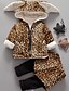 cheap Sets-Girls&#039; 3D Leopard Clothing Set Long Sleeve Spring Fall Winter Cotton Casual Daily