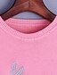 voordelige Damestruien-Dames Casual/Dagelijks Schattig Normaal Pullover Print-Roze Rood Beige Zwart Grijs Paars Ronde hals Lange mouw Katoen Herfst Winter Medium