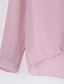 billige Bluser og skjorter til kvinner-Dame Ensfarget Skjorte Fritid Arbeid Plusstørrelser Høy krage Svart / Rosa / Mørkeblå