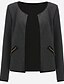 preiswerte Blazer für Damen-Damen Frühling Jacke Alltag Ausgehen Übergrössen Kurz Solide Weiß / Schwarz / Dark Gray S / M / L