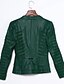 cheap Vest-Women&#039;s Faux Leather Jacket Daily Sophisticated Solid Colored PU Men&#039;s Suit Black / Green / Red - Square Neck / Long Sleeve / Plus Size