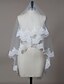 cheap Wedding Veils-One-tier Lace Applique Edge Wedding Veil Blusher Veils / Elbow Veils / Fingertip Veils with Tulle / Oval