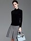 cheap Women&#039;s Two Piece Sets-Women&#039;s Simple Blouse / Set - Solid Colored Skirt Turtleneck