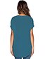 cheap Women&#039;s Blouses &amp; Shirts-Women&#039;s Lake Green V Neck Short Sleeve Oversize Chiffon Blouse