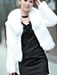 お買い得  レディース ファー＆革製品-女性用 ショールラペル ファーコート ショート ソリッド カジュアル シック・モダン ホワイト ブラック S M L XL