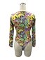 ieftine Bluze simple pentru femei-Pentru femei Club Boho Galben Salopete Onesie Imprimeu S M L Manșon Lung Primăvară Toamnă