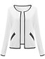 ieftine Sacouri și costume de damă-Pentru femei Primăvară Jachetă Zilnic Ieșire Mărime Plus Size Scurt Mată Alb / Negru / Gri Închis S / M / L