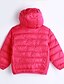 cheap Girls&#039; Clothing-Unisex Daily Solid Down &amp; Cotton Padded, Cotton Winter Fall Long Sleeves Fuchsia
