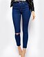 olcso Női nadrágok-Women&#039;s Skinny / Jeans Pants - Solid Colored High Rise / Fall / Winter