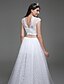 Χαμηλού Κόστους Νυφικά Φορέματα-Φορεματα για γαμο Γραμμή Α Ζιβάγκο Αμάνικο Ουρά Σατέν Νυφικά φορέματα Με Φόρεμα Κουμπί 2023