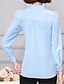 abordables Tops de tallas grandes-Mujer Camisa Color sólido Escote en Pico Formal Trabajo Manga Larga Tops Blanco Negro Rosa / Manga Farol