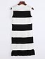 cheap Women&#039;s Dresses-Women&#039;s Black Dress Street chic Summer Casual / Daily Sheath Striped