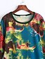 voordelige Dameshoodies &amp; sweatshirts-Dames Street chic Katoen / Linnen Lang Sweatshirt Print / Lente / Herfst
