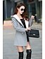 cheap Women&#039;s Coats &amp; Trench Coats-Women&#039;s Going out / Casual/Daily Sexy / Simple / Cute Coat,Solid V Neck Long Sleeve Winter Blue / Pink / Gray Cotton Medium