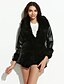 cheap Women&#039;s Outerwear-Winter Fur Coat Black XS / S / M