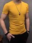 billige T-skjorter og singleter til herrer-Bomull Tynn Rund hals T-skjorte Herre - Ensfarget Aktiv Sport Svart XL / Langermet / Sommer