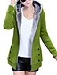 abordables Vestes Femme-Veste à capuche Couleur unie Couleur unie Sportif Automne Hiver fermeture Éclair Capuche Normal Casual Manches Longues Manteau Veste Jaune