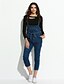 preiswerte Damenhosen-Damen Einfach Street Schick Hohe Hüfthöhe Overall Jeans Hose Solide
