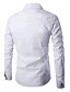 billige Herreskjorter-Bomull Medium Langermet,Opprett krage Skjorte Fargeblokk Vår Enkel Chinoiserie Formell Arbeid Herre