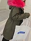 olcso Női kabátok és ballonkabátok-Egyszerű Kapucni-Női Szőrmekabát Tél Hosszú ujjú Kollázs