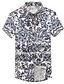 cheap Men&#039;s Shirts-Men&#039;s Cotton Shirt - Floral / Print / Short Sleeve