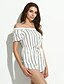 voordelige Dames jumpsuits &amp; rompers-Dames Eenvoudig Hoge taille Ruimvallend Casual/Dagelijks Babypakje Gestreept Zomer