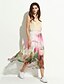 cheap Plus Size Dresses-Women&#039;s Boho Casual Daily Vintage Loose Swing Dress,Floral Round Neck Maxi Sleeveless