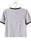 cheap Women&#039;s T-shirts-Women&#039;s Daily Weekend Cotton T-shirt - Striped Flower Black / Summer