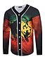 cheap Men&#039;s Jackets &amp; Coats-Men&#039;s Holiday Street chic Regular Jacket, Animal V Neck Print Red XL / XXL / XXXL / Slim