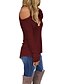 cheap Sweaters-Women&#039;s Solid Colored Pullover Long Sleeve Regular Sweater Cardigans V Neck Fall Winter Wine Light Green / Going out / Sexy