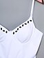 halpa Naisten hihattomat paidat ja aluspaidat-Naisten Olkaimellinen Polyesteri Spandex Avoin selkä Hihaton, Yhtenäinen