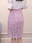 お買い得  レディーススカート-女性用 プラスサイズ ワーク ボディコン スカート - ソリッド, すかしカット