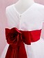 abordables Robes demoiselles d&#039;honneur-Princesse Traîne Chapelle Robe de Demoiselle d&#039;Honneur Fille Première communion Jolie robe de bal Satin avec Ceinture / Ruban Ajustement 3-16 ans