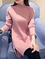 cheap Women&#039;s Sweaters-Women&#039;s Going out / Casual / Daily Simple Long Sleeve Long Pullover - Solid Colored Turtleneck / Fall / Winter