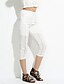 cheap Women&#039;s Pants-Women&#039;s Simple Cotton Jeans Pants - Solid Colored White