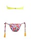 ieftine Costume de baie pentru femei-Pentru femei Ciucure Solid Ciucure Boho Bikini Costume de Baie Costum de baie - Abstract S M L Galben