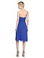 cheap Bridesmaid Dresses-A-Line Bridesmaid Dress Sweetheart Sleeveless Open Back Knee Length Chiffon with Criss Cross / Ruched / Draping 2022