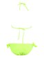 お買い得  ビキニ-女性用 純色 プッシュアップ スポーツ ホルター フクシャ オレンジ グリーン ビキニ スイムウェア 水着 - ソリッド M L XL フクシャ