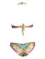 abordables Biquinis y Bañadores para Mujer-Mujer Boho Floral Halter Arco iris Monokini Bañadores - Cachemir Estampado M L XL Arco iris / Relleno