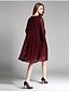 cheap Women&#039;s Dresses-Women&#039;s Casual/Daily Simple A Line Dress,Solid Round Neck Knee-length Silk Fall Mid Rise Inelastic Medium