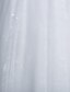 abordables Robes de Mariée-Robes de mariée Trapèze Coeur Sans Manches Traîne Chapelle Tulle Robes de mariée Avec Dentelle Billes 2023