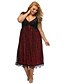 cheap Romantic Lace Dresses-Women&#039;s Going out Sophisticated A Line / Lace Dress - Solid Colored Deep V