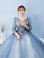 Χαμηλού Κόστους Βραδινά Φορέματα-Βραδινή τουαλέτα Πριγκίπισσα Λαιμόκοψη V Μακρύ Τούλι Επίσημο Βραδινό Φόρεμα με Διακοσμητικά Επιράμματα Δαντέλα με TS Couture®